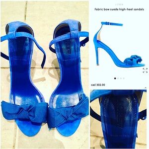 J CREW Fabric Bow Suede Sandals